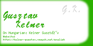 gusztav kelner business card